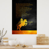 Job 39:19-25 Bibelverse Poster (Küche)