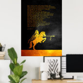 Job 39:19-25 Bibelverse Poster (Heimbüro)