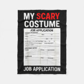 Job Application Funny Y Halloween Costume Trick Or Fleecedecke (Vorderseite)