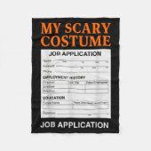 Job Application Funny Y Halloween Costume Trick Or Fleecedecke (Vorderseite)