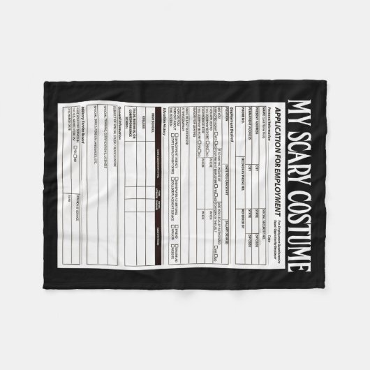 Job Application Funny Y Halloween Costume Trick Or Fleecedecke (Vorderseite (Horizontal))