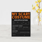 Job Application Funny Y Halloween Costume Trick Or Karte (Gelbe Blume)