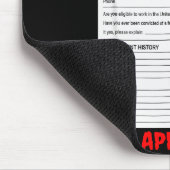 Job Application Funny Y Halloween Costume Trick Or Mousepad (Ecke)