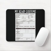 Job Application Funny Y Halloween Costume Trick Or Mousepad (Mit Mouse)