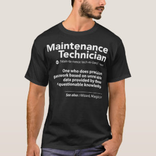 Job Definition Funny Maintenance Techniker Geschen T-Shirt