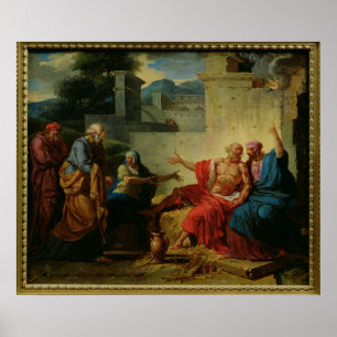 Job, der von seiner Ehefrau, c.1790 gescholten Poster