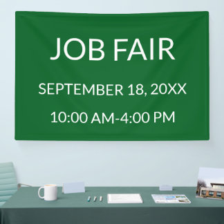 Job Fair Green Banner