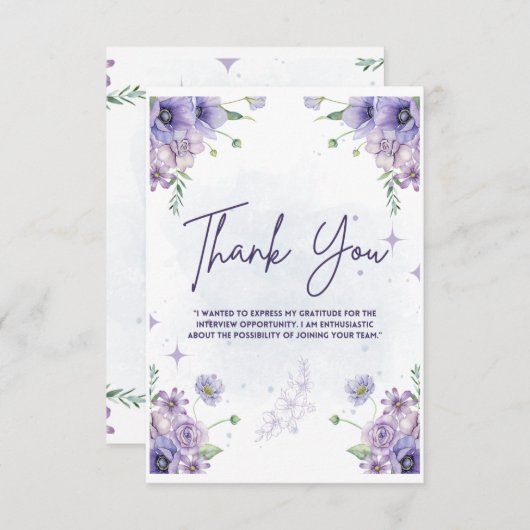 Job Interview Dankeschön Karte (Vorne/Hinten)