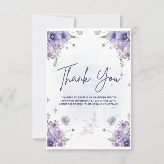 Job Interview Dankeschön Karte (Vorderseite)