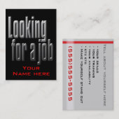 Job-Jagd-Geschäfts-Karte für Mann/Typ Visitenkarte (Vorne/Hinten)