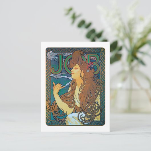 JOB, Mucha Postkarte (Stehend Vorderseite)