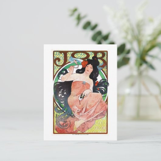 JOB, Mucha Postkarte (Stehend Vorderseite)