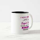 Job Spaß Hier töte ich ihn Zweifarbige Tasse (VorderseiteRechts)