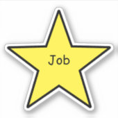 Job Star Aufkleber – Lustiger Minimal Aufkleber (Vorderseite)