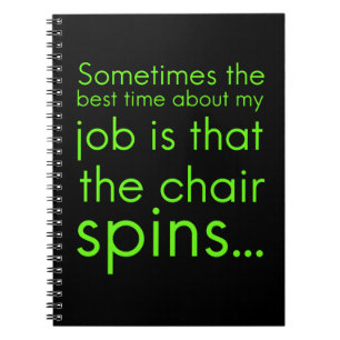 Job Stuhl spinnt lustige Geschenke für Mitarbeite Notizblock