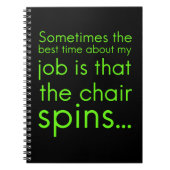 Job Stuhl spinnt lustige Geschenke für Mitarbeiter Notizblock (Vorderseite)