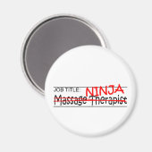 Job Title Ninja - Massage Therapist Magnet (Vorderseite/Rückseite)