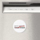 Job Title Ninja - Massage Therapist Magnet (In Situ (Geschirrspüler))