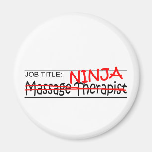 Job Title Ninja - Massage Therapist Magnet