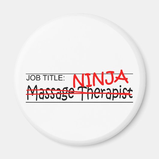 Job Title Ninja - Massage Therapist Magnet (Vorne)