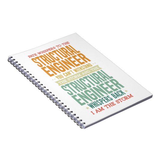 Job Tshirt Redewendungen - Der Strukturingenieur Notizblock (Rechte Seite)