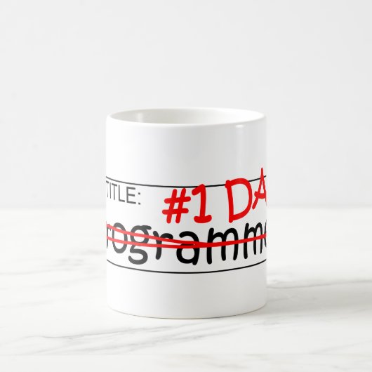 Job-Vater-Programmierer Kaffeetasse (Mittel)