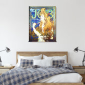 JOB von Alphonse Mucha Leinwanddruck (Insitu (Schlafzimmer))