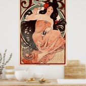 JOB von Alphonse Mucha Poster (Küche)