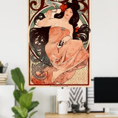 JOB von Alphonse Mucha Poster (Heimbüro)