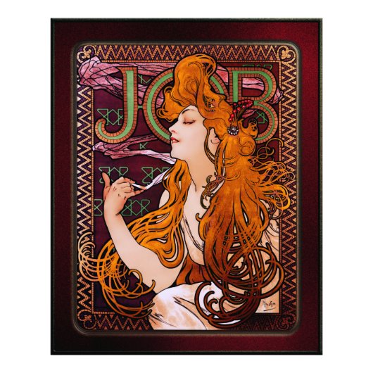 JOB von Alphonse Mucha Vintages Jugendstil-Kunstwe Fotodruck (Vorne)