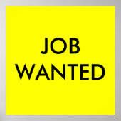 JOB WANTED POSTER (Vorne)