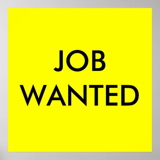 JOB WANTED POSTER (Vorne)