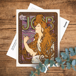 Job-Werbe-Lithographie Alphonse Mucha Postkarte