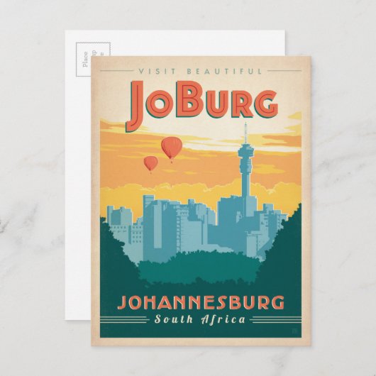JoBerg, South Afrika Postkarte (Vorne/Hinten)