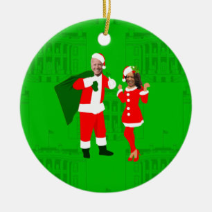 jobiden santa kamala harris christmas keramik ornament