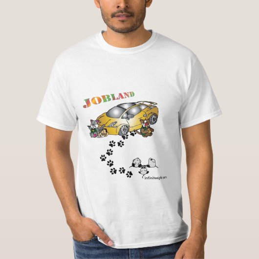 Jobland Konzept, eine ZUSAMMENARBEIT MIT SAUN T-Shirt (Vorderseite)