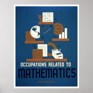 Jobs in der Mathematik WPA 1937 Poster