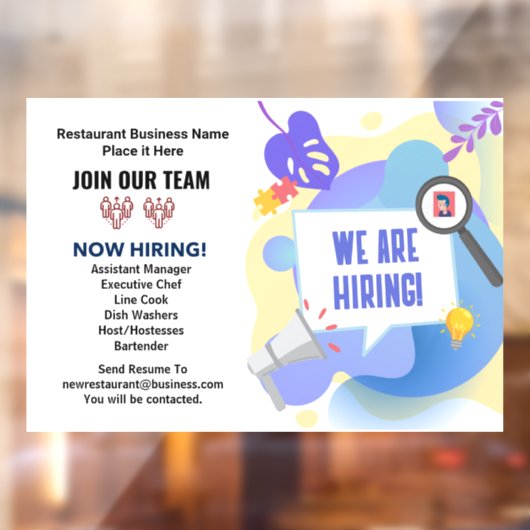 Jobs Jetzt einstellen Mitglied in unserem Team Cus Fensteraufkleber (Blatt 2)