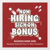 Jobs jetzt Mitarbeiter-Bonus personalisieren Fensteraufkleber (Blatt)