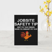 Jobsite Safety Tip, Don't Put Your Fingers, Joke,  Karte (Gelbe Blume)