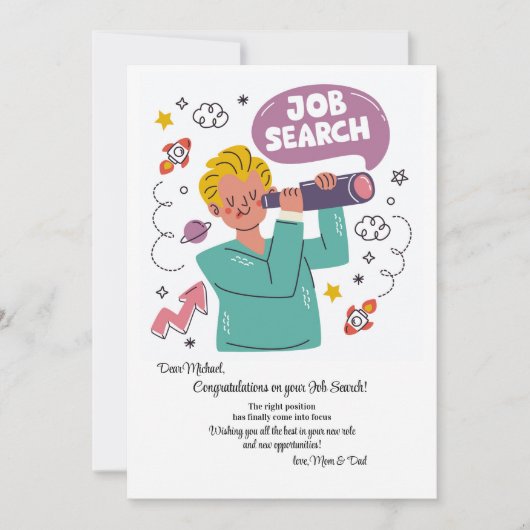 Jobsuche einladung (Vorderseite)