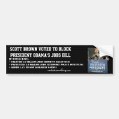 Jobtat Scotts Brown blockierten Obamas Autoaufkleber (Vorne)