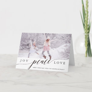 Joce Peace Liebe Weihnachts Foto Grußkarte Feiertagskarte