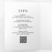 Jocelyn Black and White Modern Wedding Dreifach Gefaltete Einladung (Innen Erste Seite)