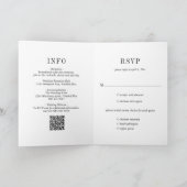 Jocelyn Black and White Modern Wedding Einladung (Innenseite)