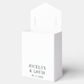 Jocelyn Black and White Modern Wedding Geschenkschachtel (Geöffnet)