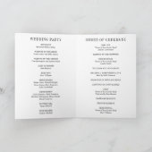 Jocelyn Black and White Modern Wedding Programm (Innenseite)