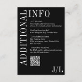 Jocelyn Black Modern Wedding Begleitkarte (Vorderseite)