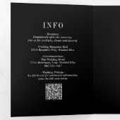 Jocelyn Black Modern Wedding Dreifach Gefaltete Einladung (Innen Erste Seite)