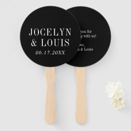 Jocelyn Black Modern Wedding Fächer